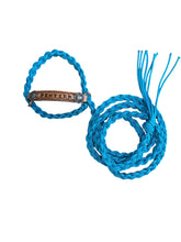 Personalized sheep, lamb, or goat halter neon turquoise