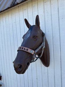 PERSONALIZED western  nylon horse halter