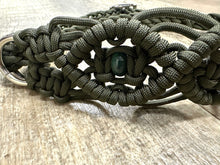 Fancy side pull attachment OD green with Indian agate gemstones.