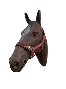 PERSONALIZED red bandana  nylon horse halter