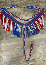 Patriotic wide fringe breast collar tack set