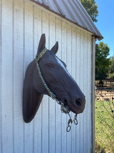 Sunflower cow print tack set breast collar nylon horse size