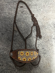 Sale leather  sunflower halter