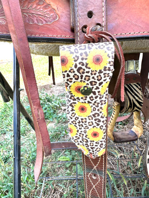 Hoof pick holder  sunflower