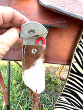 Hoof pick holder cowhide