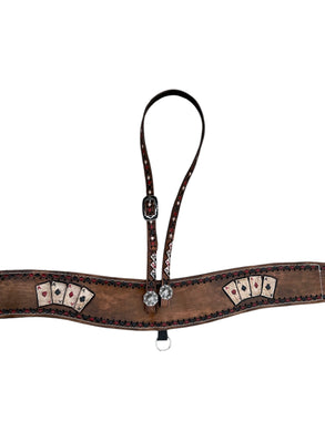 Tripping collar 4 aces with matching headstall.