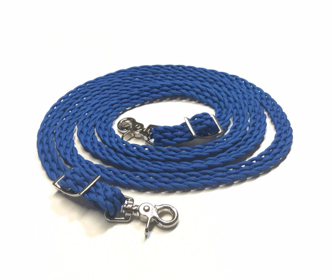 Rein… royal blue  flat braided rein paracord