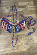 Patriotic wide fringe breast collar tack set