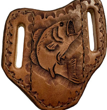 Hand tooled and pancake knife sheath fish