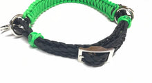 Neon green side pull hackamore  bitless attachment “with a whoa”.... with black or  brown chinstrap...all sizes