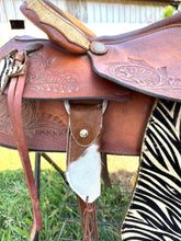 Hoof pick holder cowhide