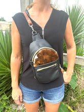 cowhide  small sling bag