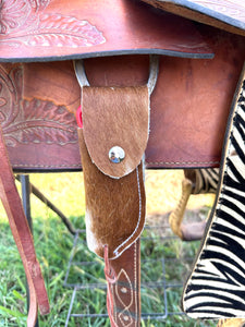 Hoof pick holder cowhide