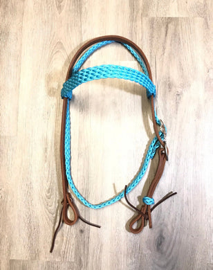 Browband Headstall leather and paracord  all sizes