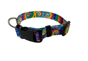 Sale s dog collar tie dye  11-13”