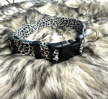 Grey cheetah Nylon dog collar