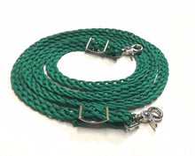 Rein… kelly green flat braided rein paracord