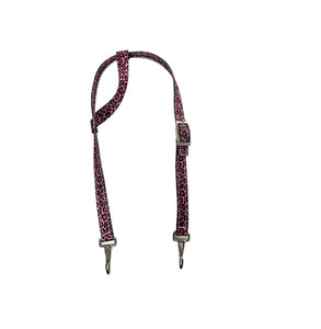 Pink Cheetah print  tack set breast collar and headstall nylon horse size