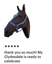 Patriotic nylon horse halter