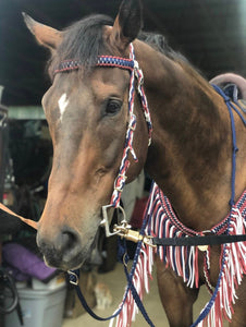 Patriotic tack set average horse size