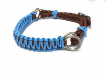 Light blue side pull hackamore  bitless attachment.... with black or  brown chinstrap...all sizes