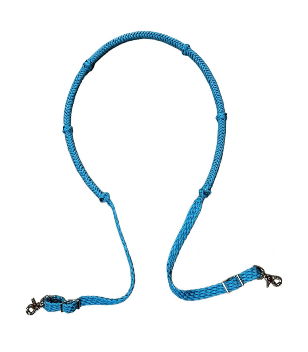 Stiff loop cable Barrel Reins with grip knots...You choose color and length