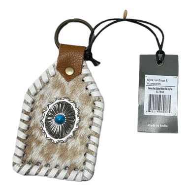 Myra hand  cow hide key fob