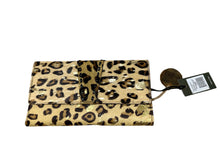 Myra cowhide womens crocheted wallet cheetah