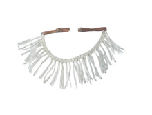 horse tripping  collar mule tape white  with leather tugs