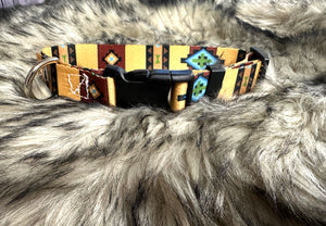 Tan tribal  Nylon dog collar