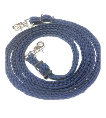 Navy flat braided rein paracord