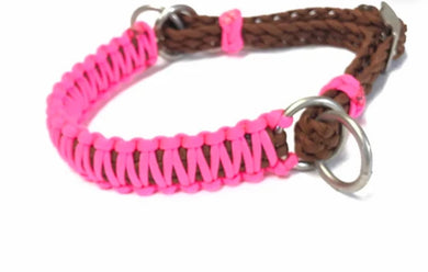 Hot pink side pull hackamore  bitless attachment “with a whoa”.... with black or  brown chinstrap...all sizes