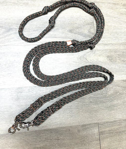 Camo Barrel Reins, Round with grip knots