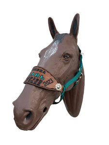 Custom award bronc noseband nylon horse halter