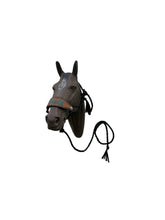 Black Braided mule tape horse halter with personalized noseband (Copy)