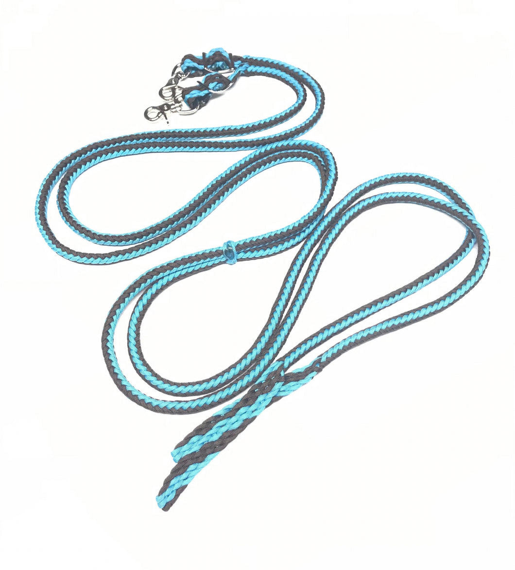 Round Split reins  braided in paracord you choose colors