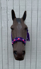 Braided horse halter purple