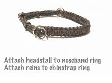 Camo side pull hackamore “with a whoa” bitless attachment.... with black or  brown chinstrap...all sizes