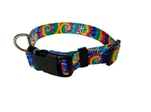 Tie Dye Nylon dog collar (option to personalize)