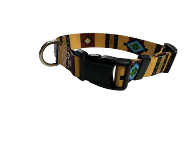 Tan tribal  Nylon dog collar