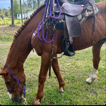 Purple tribal  print  tack set breast collar nylon horse size