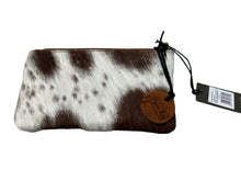 Myra brown and white cowhide womens wallet