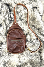 Leather small sling bag