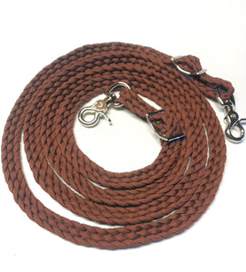 Rein… chocolate brown flat braided rein paracord