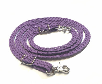 Rein… lilac  flat braided rein paracord