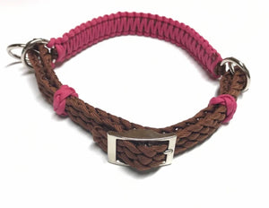 Fuchsia side pull hackamore  bitless attachment “with a whoa”.... with black or  brown chinstrap...all sizes