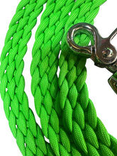 Rein… neon green flat braided rein paracord