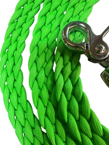 Rein… neon green flat braided rein paracord