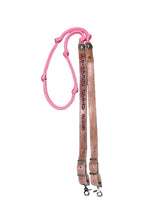 Personalized Barrel Reins leather and paracord , Round with grip knots...You choose color and length