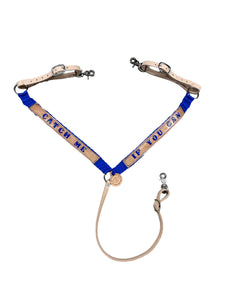 Personalized leather and paracord breast collar  horse tack